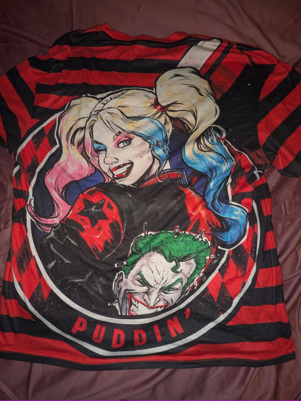 Harley Quinn And Joker Tee - Large